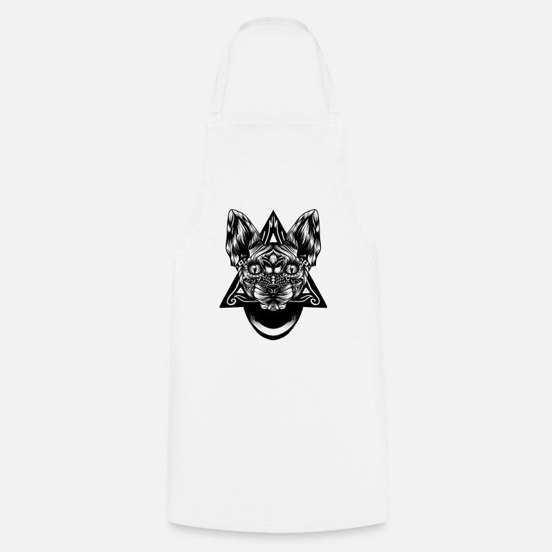 Motif Sphynx bw - Tablier de cuisine - blanc