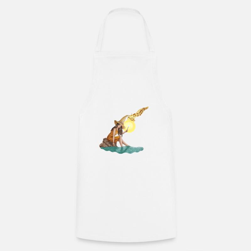 Singing Sea Witch - Cooking Apron - white