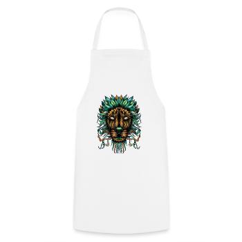 Lion Color - Cooking Apron - white - Front - AI Model Male 185 dark (185cm)