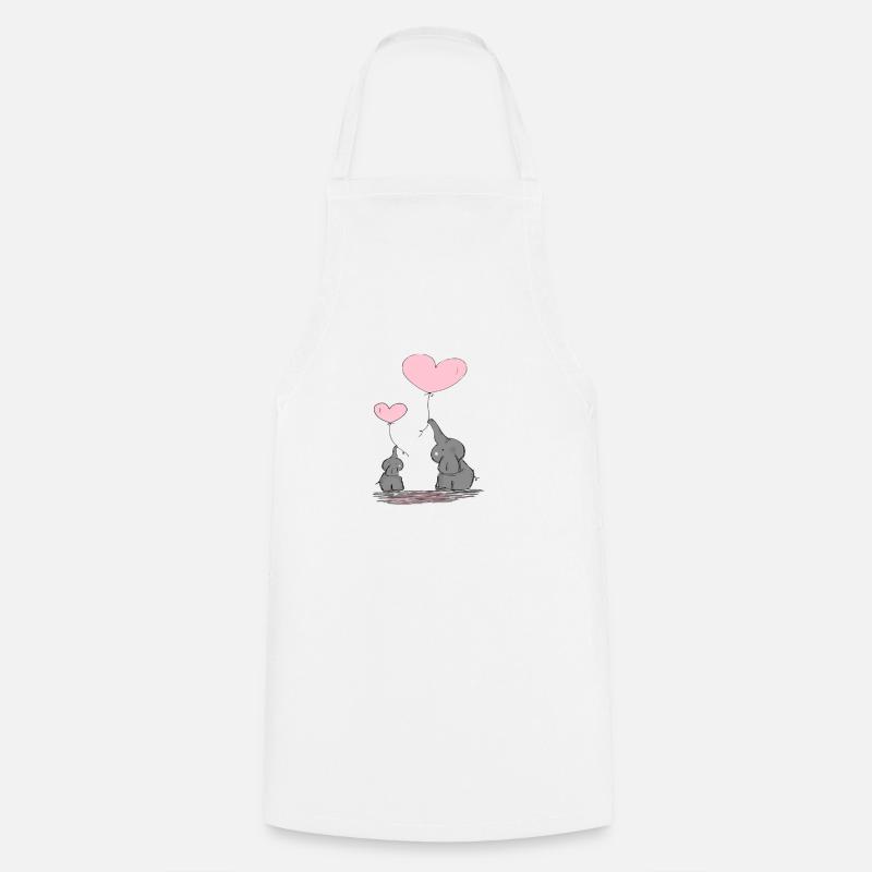 amour d'éléphant - Tablier de cuisine - blanc