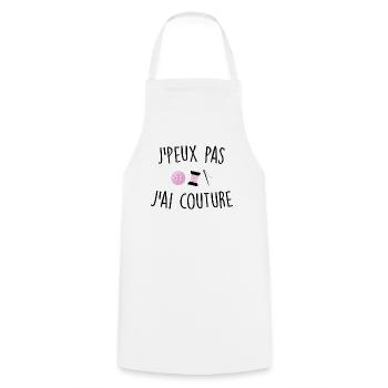 J'peux pas j'ai couture - Tablier de cuisine - blanc - Devant - AI Model Male 185 dark (185cm)