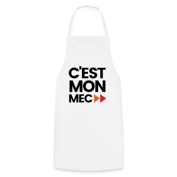 C'est mon mec - Tablier de cuisine - blanc - Devant - AI Model Male 185 dark (185cm)