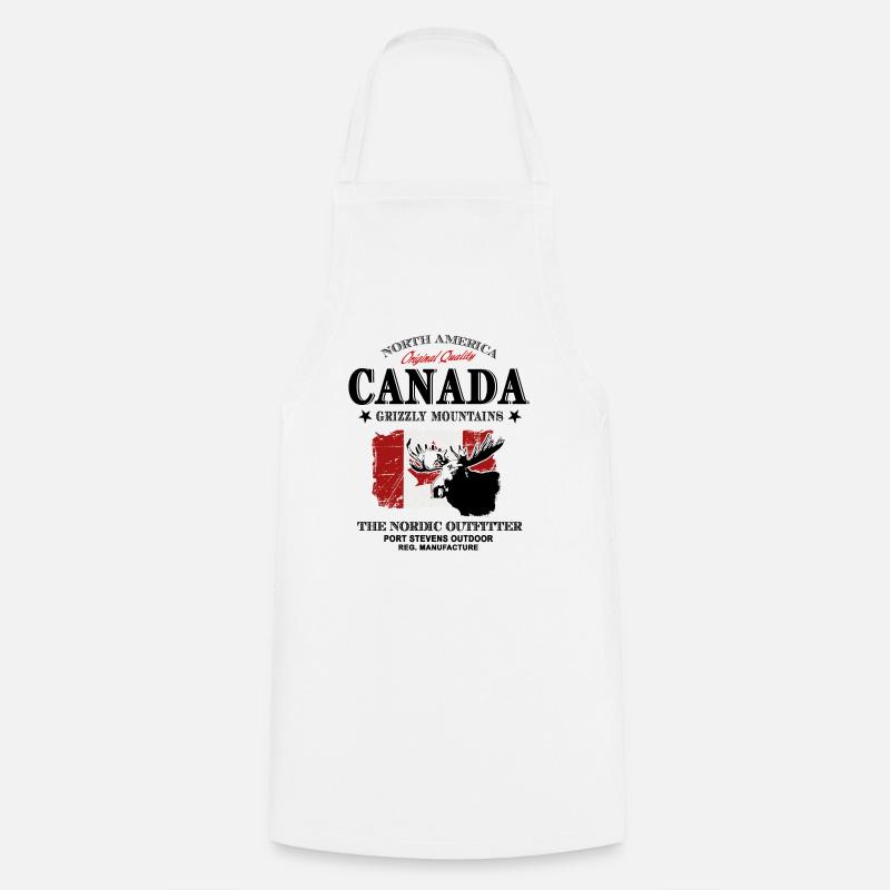 Canada - Orignal - Canada - Élan - Tablier de cuisine - blanc