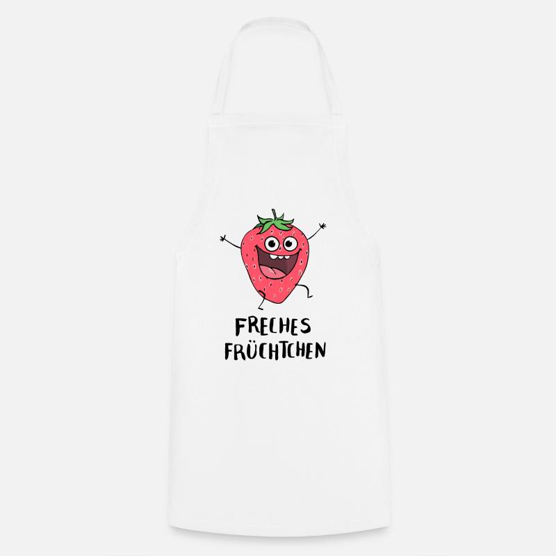 Freches Früchtchen Erdbeere - Kochschürze - Weiß