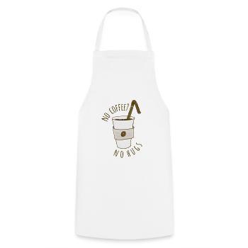 No Coffee? - Cooking Apron - white - Front - AI Model Male 185 dark (185cm)