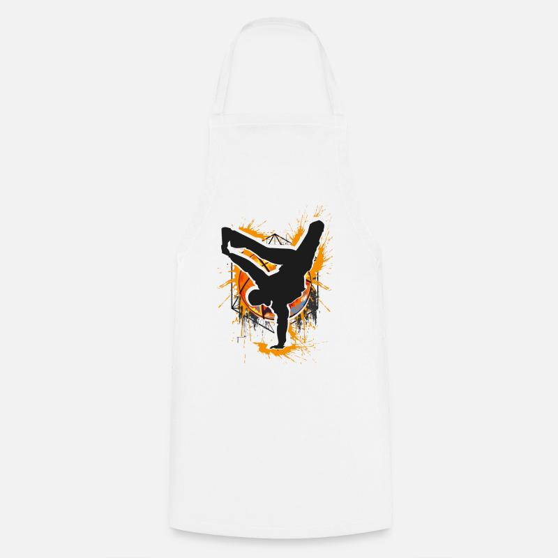 Breakdance - Breakdancer - Breakdancing - Bboy - Tablier de cuisine - blanc