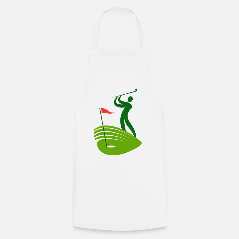 golf, appassionato di golf, golfista, golf club - Grembiule da cucina - bianco