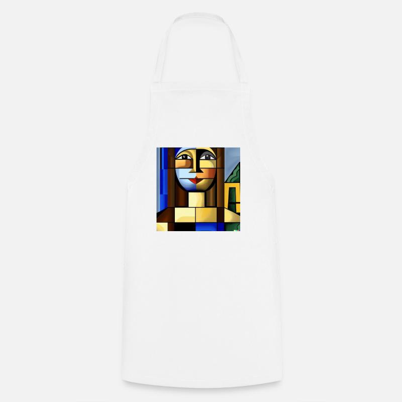 Mona Cube - Cooking Apron - white