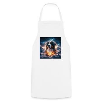 Bouvier bernois - Tablier de cuisine - blanc - Devant - AI Model Male 185 dark (185cm)