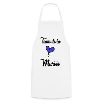 FUTURE MARIEE. EVJF. MARIEE. TEAM. TEAM MARIEE - Tablier de cuisine - blanc - Devant - AI Model Male 185 dark (185cm)
