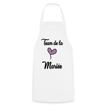 FUTURE MARIEE. EVJF. MARIEE. TEAM. TEAM MARIEE - Tablier de cuisine - blanc - Devant - AI Model Male 185 dark (185cm)