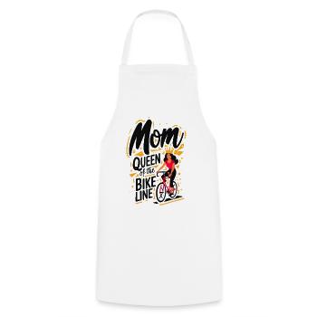 T-shirt Maman Reine des Lignes de Vélo - Tablier de cuisine - blanc - Devant - AI Model Male 185 dark (185cm)