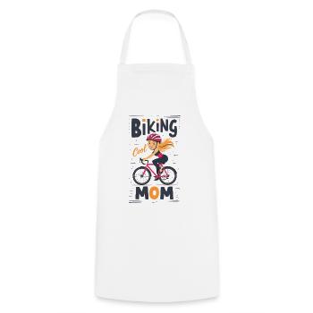 Cool Biking Mom Illustration Design - Tablier de cuisine - blanc - Devant - AI Model Male 185 dark (185cm)