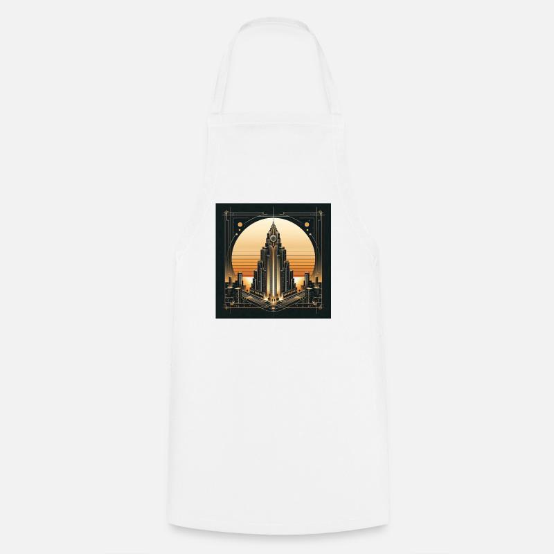 Gratte-ciel 1 - Tablier de cuisine - blanc