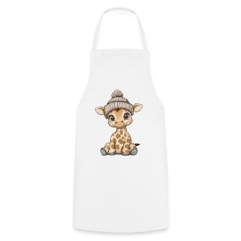 Girafe mignon mignon bébé enfants animal dessin animé - Tablier de cuisine - blanc - Devant - AI Model Male 185 dark (185cm)