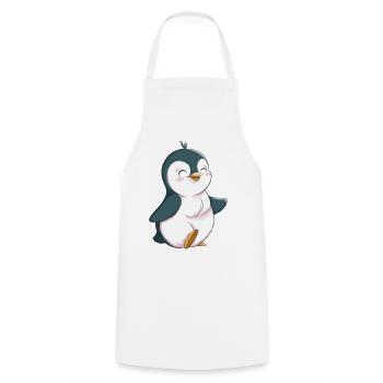 Cute Penguin - Cooking Apron - white - Front - AI Model Male 185 dark (185cm)