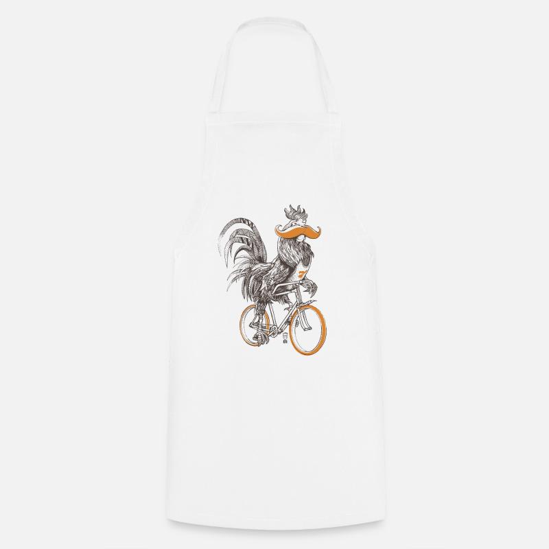 Coq & Bicycles - Tablier de cuisine - blanc