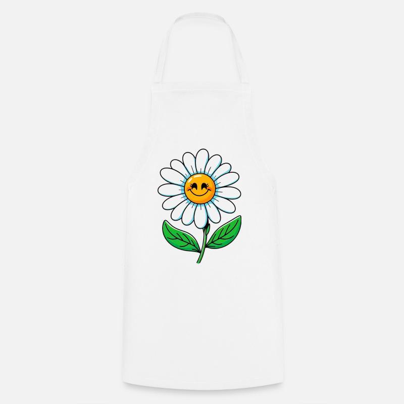 Gänseblümchen - Kochschürze - Weiß