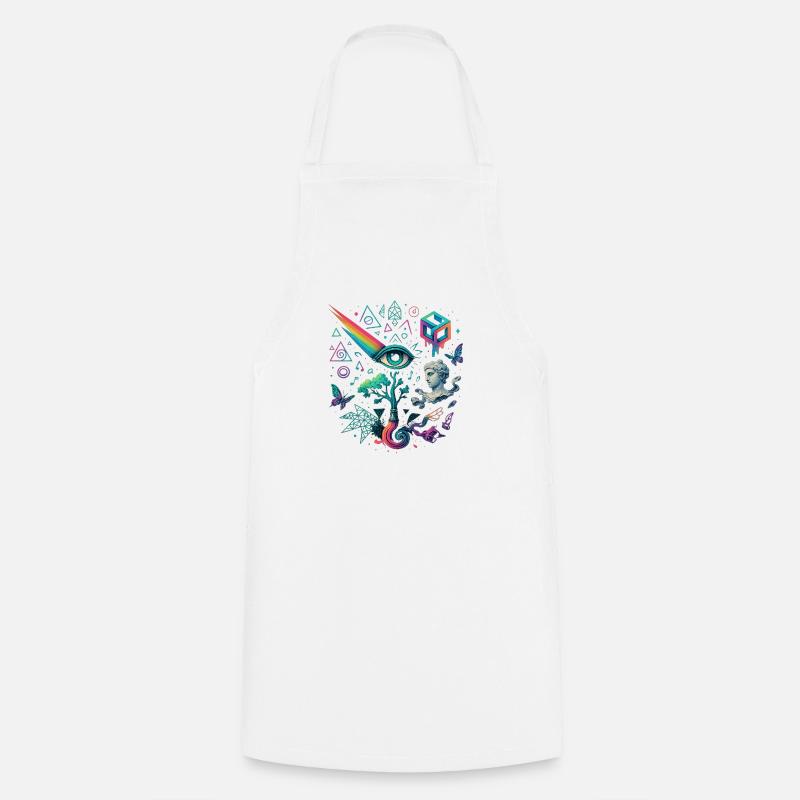 Floraison des pensées - Tablier de cuisine - blanc