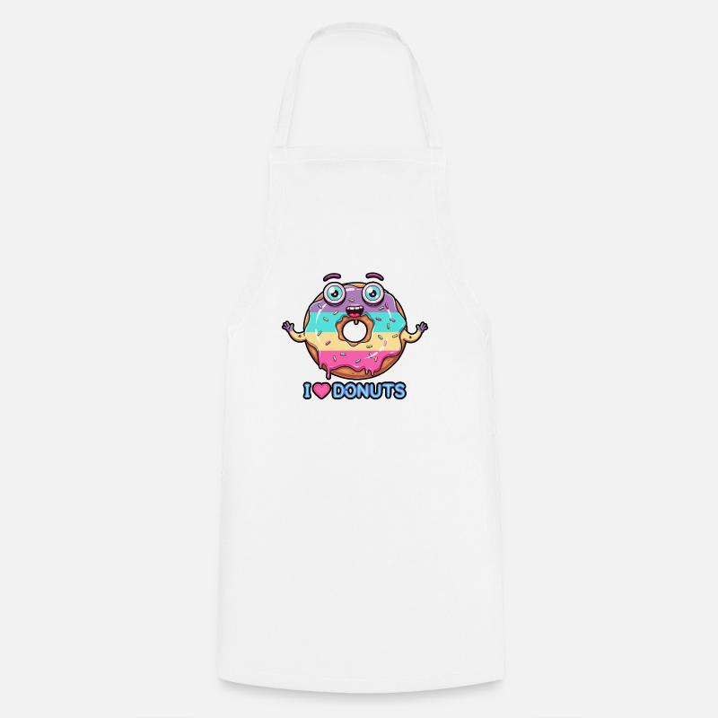 Crazy Donut - Cooking Apron - white