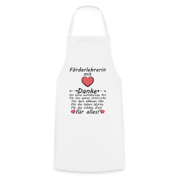 Remedial teacher Saying thank you as a farewell - Cooking Apron - white - Front - AI Model Male 185 dark (185cm)