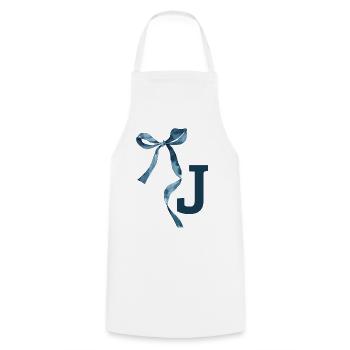 Monogram j Gift Idea - Cooking Apron - white - Front - AI Model Male 185 dark (185cm)
