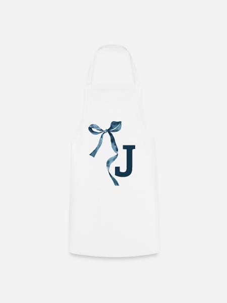 Monogram j Geschenkidee - Kochschürze - Weiß