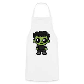 Zombie Halloween Cute Comic - Cooking Apron - white - Front - AI Model Male 185 dark (185cm)
