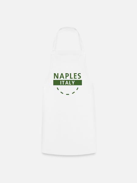 Neapel Italien Grünes Emblem - Kochschürze - Weiß