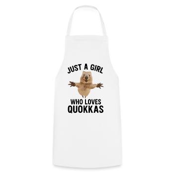 Juste une fille qui aime les quokkas - Tablier de cuisine - blanc - Devant - AI Model Male 185 dark (185cm)