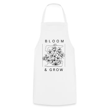 Bloom & Grow - Kochschürze - Weiß - Vorne - AI Model Male 185 dark (185cm)