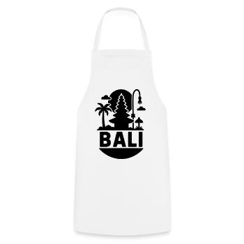 bali silhouette - Kochschürze - Weiß - Vorne - AI Model Male 185 dark (185cm)