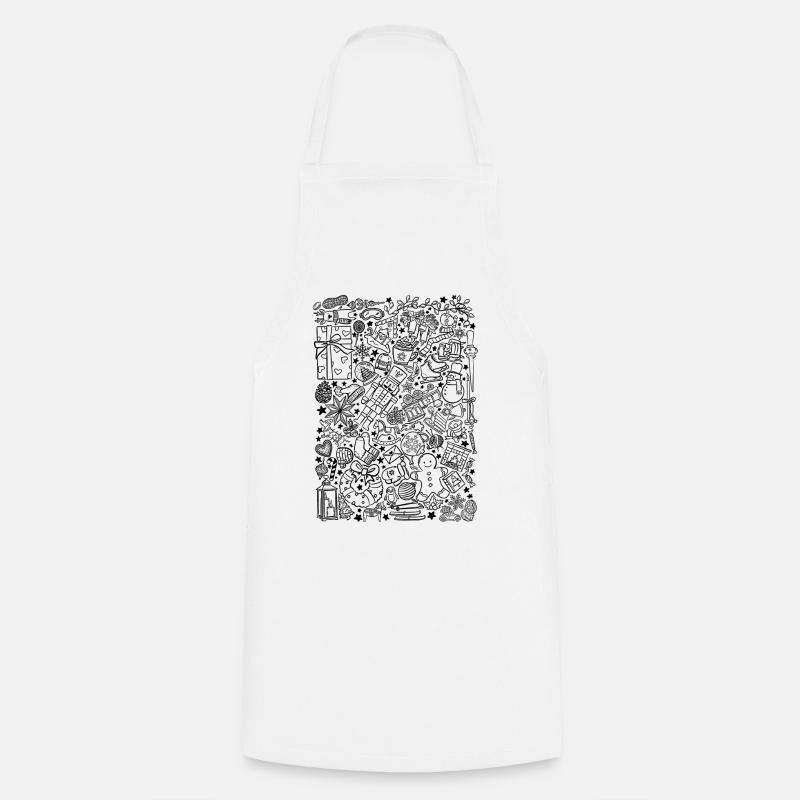 Agitation de Noël - Tablier de cuisine - blanc