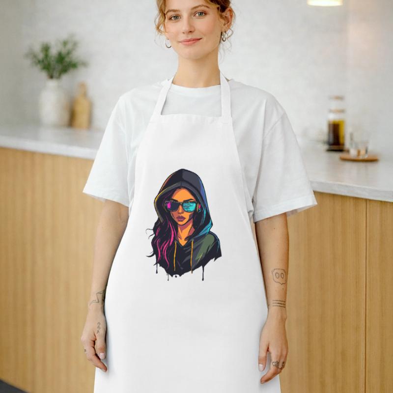 Hacker Programmer Developer Woman Portrait Cooking Apron