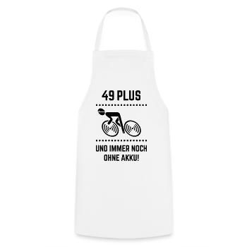 49 Plus – still without battery! Bicycle Road Bike B - Cooking Apron - white - Front - AI Model Male 185 dark (185cm)