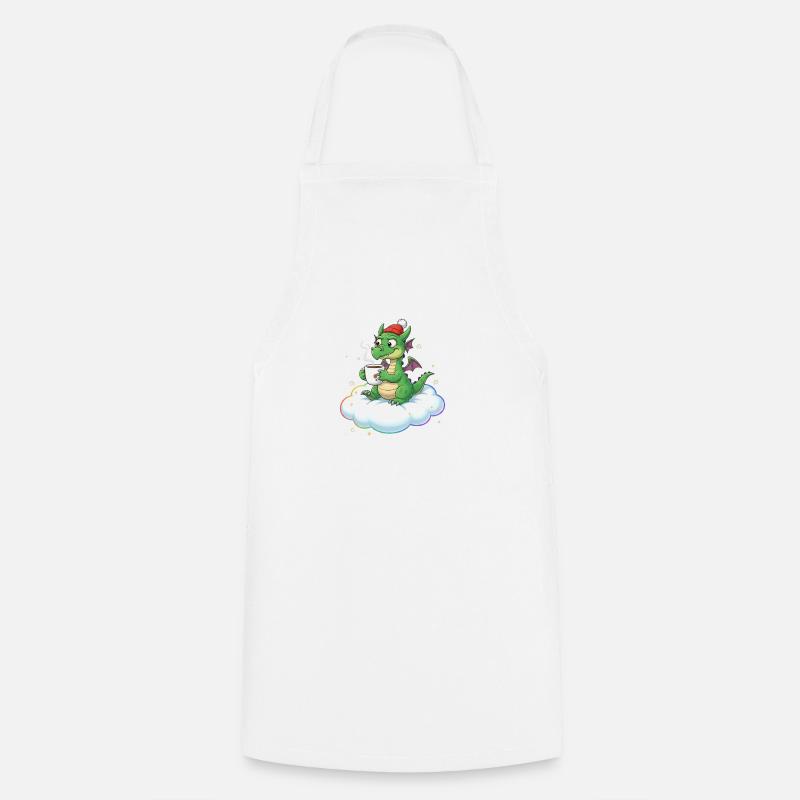Fire-Blowers on Clouds - Cooking Apron - white