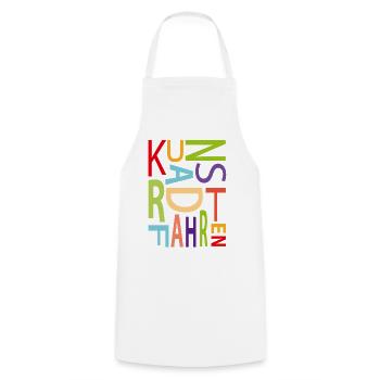 Artistic cycling, artistic cycling, indoor cycling - Cooking Apron - white - Front - AI Model Male 185 dark (185cm)