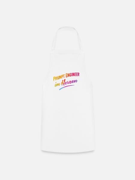 Prompt Engineer im Herzen - Kochschürze - Weiß