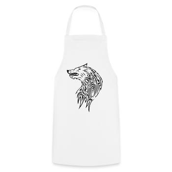 wolf_tribal - Tablier de cuisine - blanc - Devant - AI Model Male 185 dark (185cm)