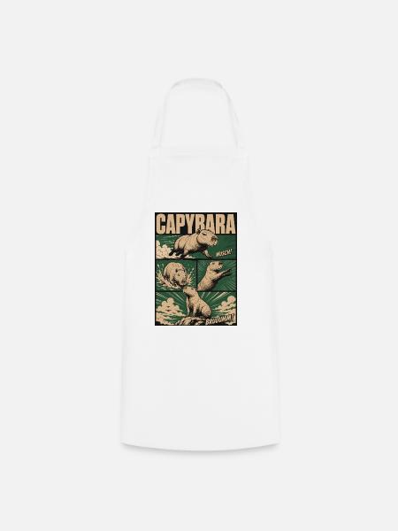 Chilliges Capybara Comic - Kochschürze - Weiß