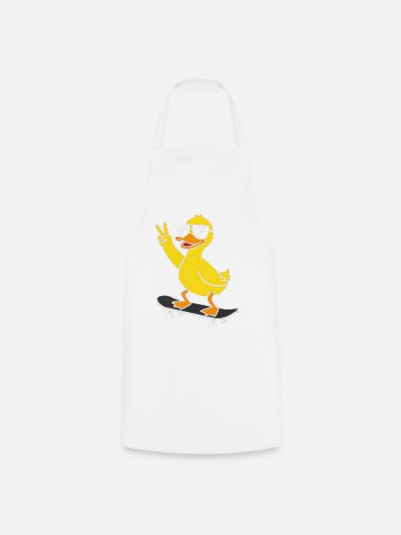 Duck Skateboard Sunglasses Vibe - Kochschürze - Weiß