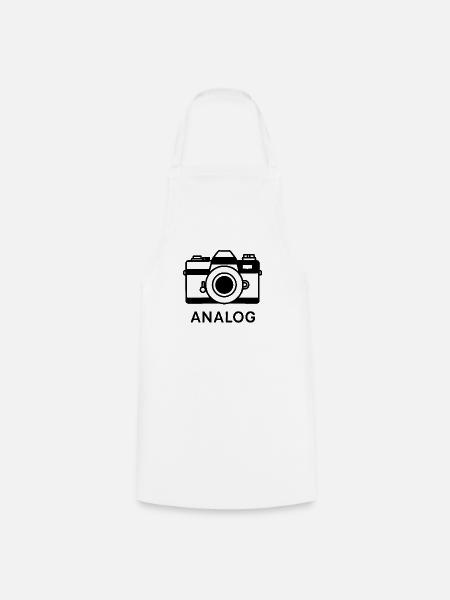 analoge Fotografie - Kochschürze - Weiß