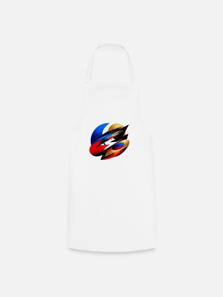 Abstract Energy Flow | Modern Art Design - Kochschürze - Weiß