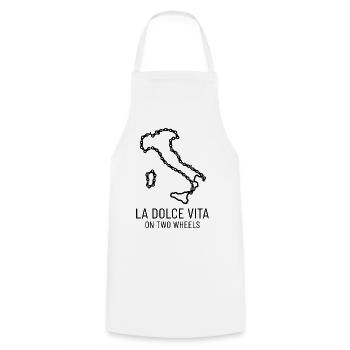 Italy Cycling Dolce Vita Shirt - Cooking Apron - white - Front - AI Model Male 185 dark (185cm)