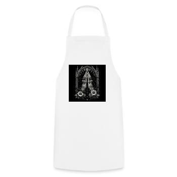 Alchemical Hands in Prayer and Mystical Eye - Cooking Apron - white - Front - AI Model Male 185 dark (185cm)