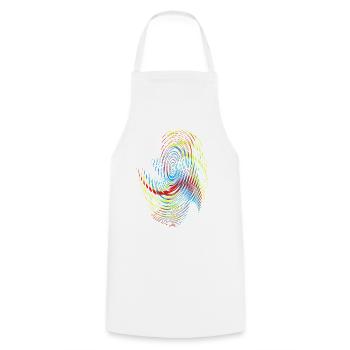 Rainbow Spiral Neon Pattern - Cooking Apron - white - Front - AI Model Male 185 dark (185cm)