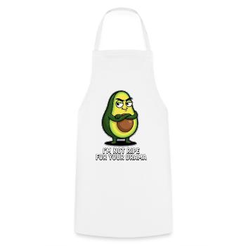 Avocado "i'm not ripe for your drama" - Cooking Apron - white - Front - AI Model Male 185 dark (185cm)