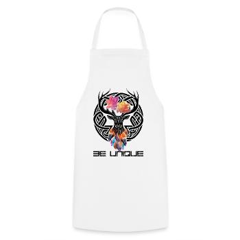 Hibiscus Tropical Spirit Kaleidoscope - Cooking Apron - white - Front - AI Model Male 185 dark (185cm)