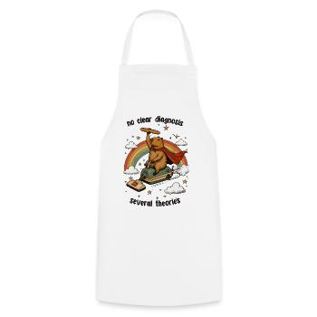 Beaver on vacuum cleaner in rainbow - Cooking Apron - white - Front - AI Model Male 185 dark (185cm)