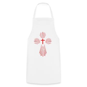 Heiliger Geist Kreuz - Kochschürze - Weiß - Vorne - AI Model Male 185 dark (185cm)